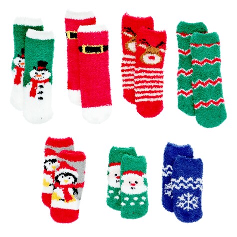 View Snugadoo Christmas-Themed Kids Non-Skid Socks