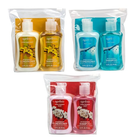 Bulk April Bath & Shower Travel-Size Shampoo and Conditioner, 2-ct. Packs | Dollar Tree