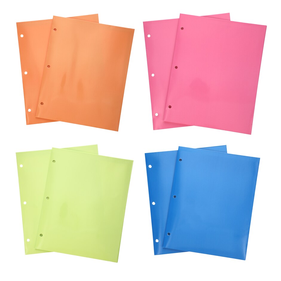 Bulk Jot Laminated Paper Portfolio Folders, 2ct. Packs Dollar Tree