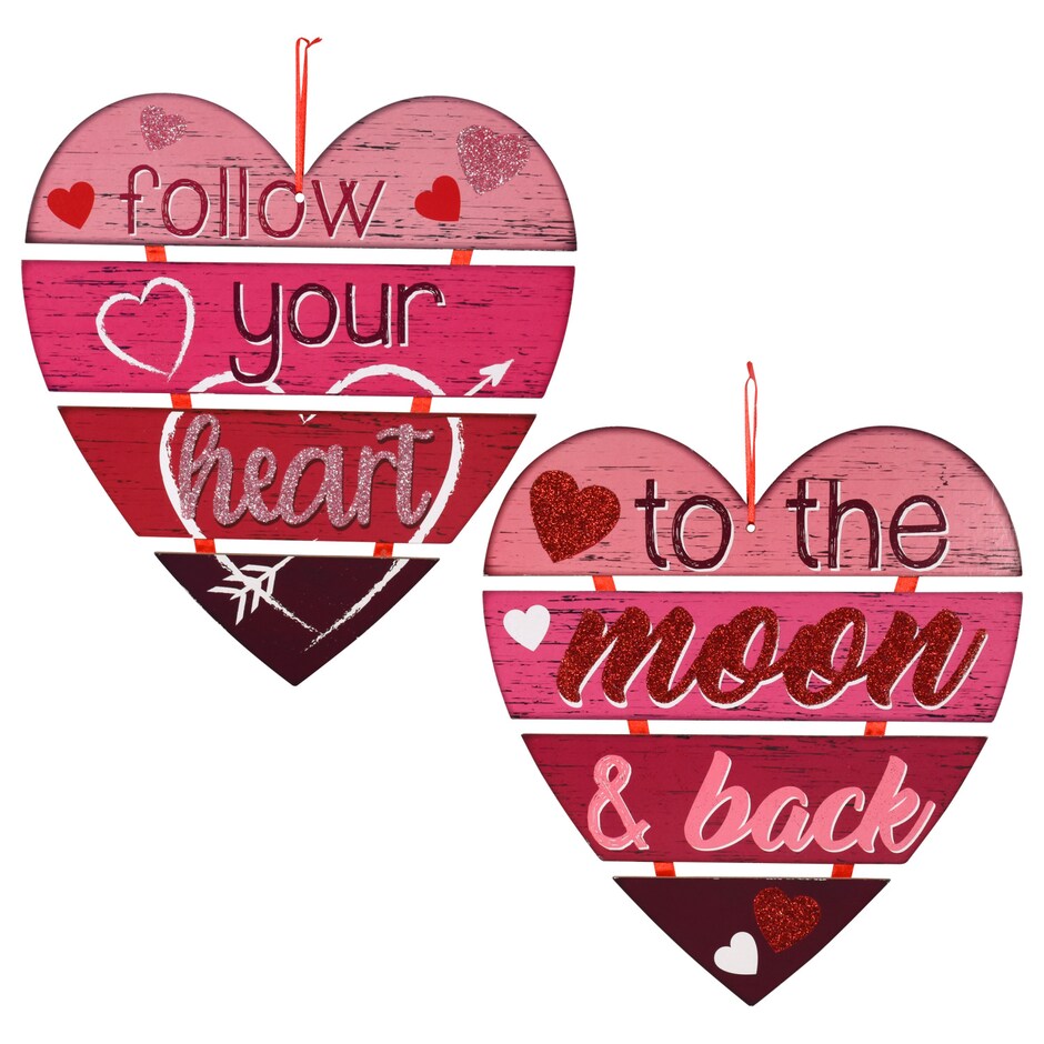 Valentine Message Hanging Hearts Wall Decorations
