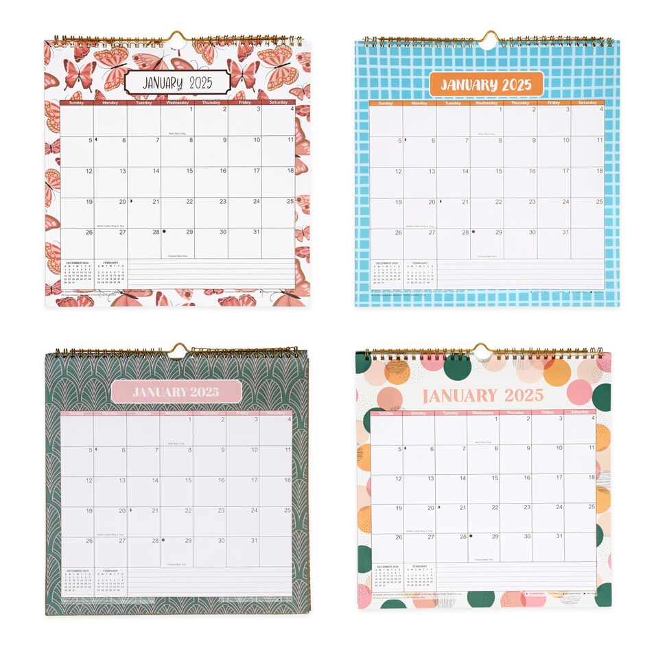 Jot 2025 Fashion Wall Calendars, 11x11in. Dollar Tree