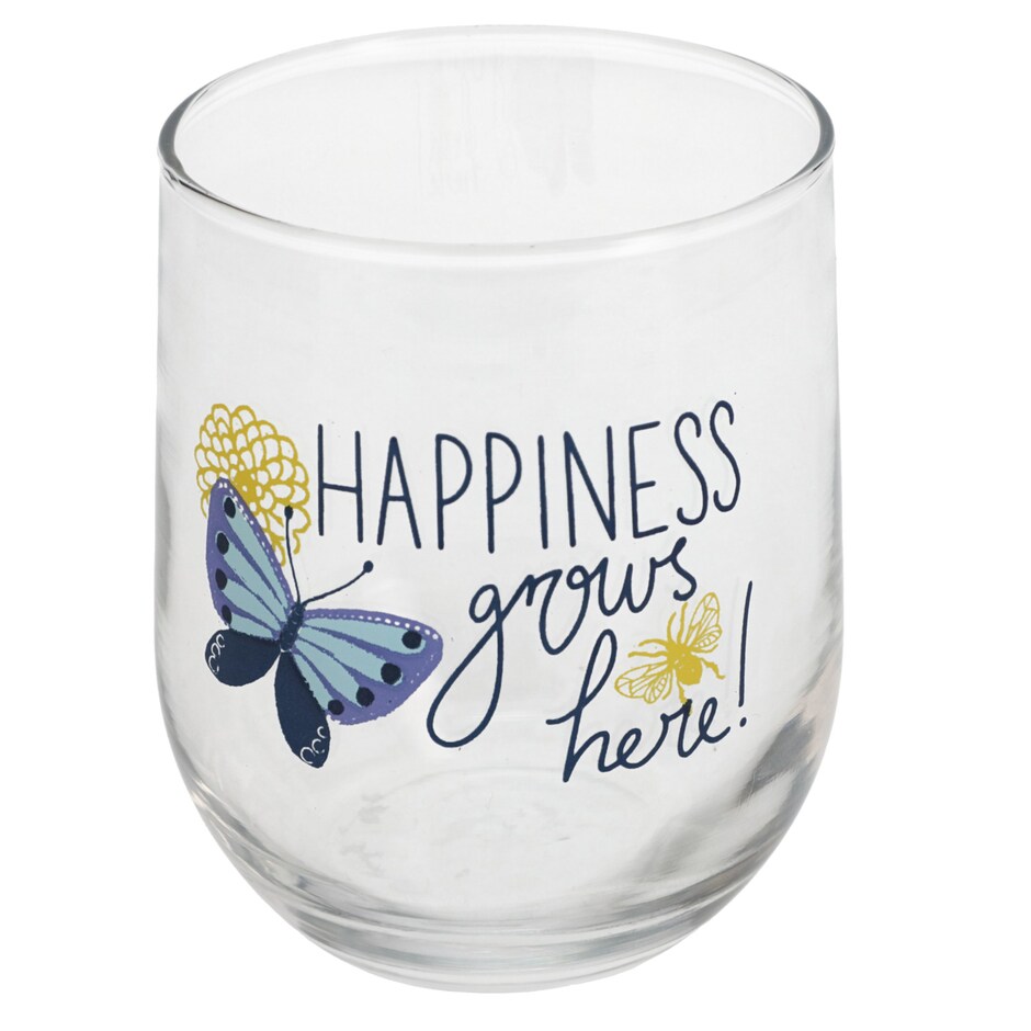 Bulk Spring Fling Printed Stemless Wine Glasses 168 Oz Dollar Tree 4416