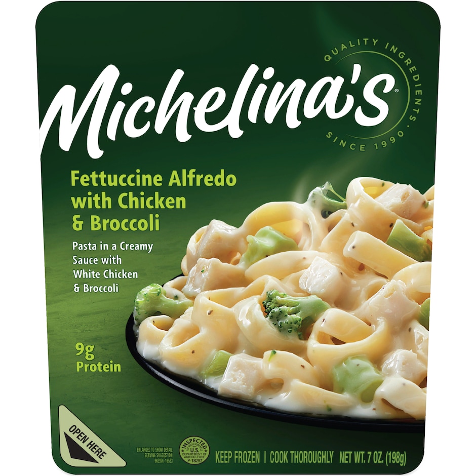 Michelina's Frozen Fettuccine Alfredo with Chicken and Broccoli, 7 oz ...