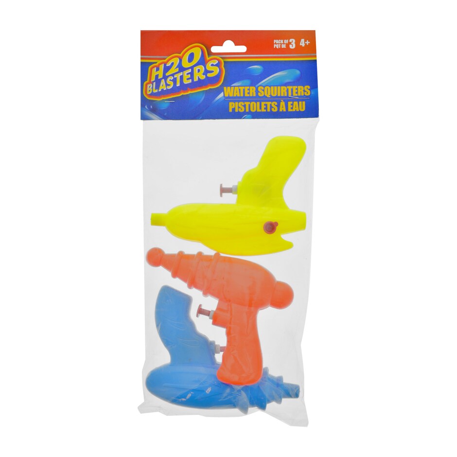 Plastic Water Squirters 3 Ct Packs