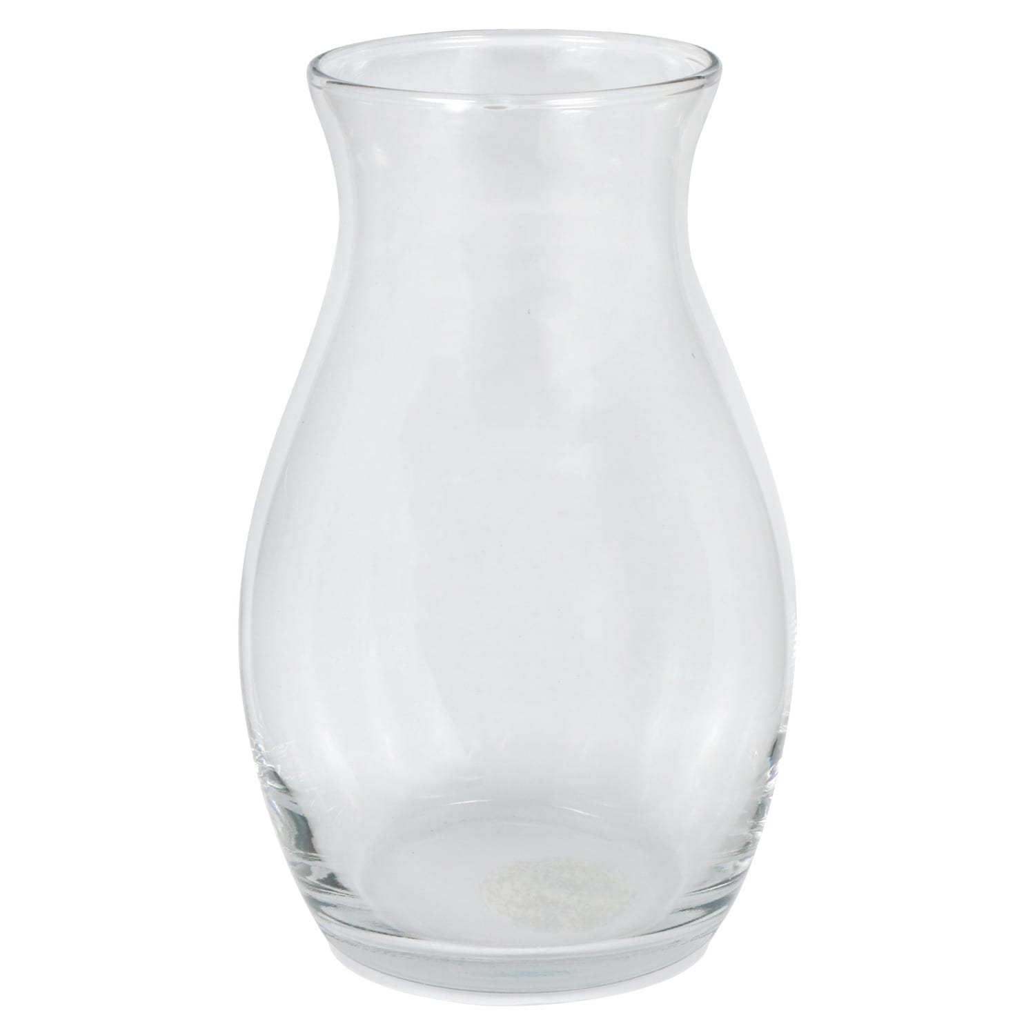 View Clear Glass Pot Belly Vases,