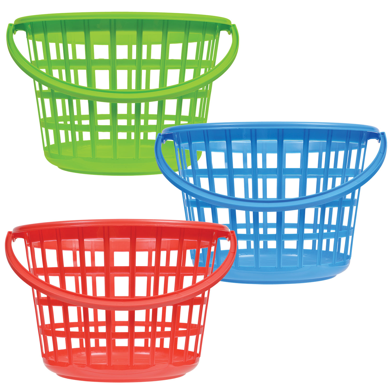 36 Diamond Slotted Plastic Stackable Baskets, 12.75 x 11.75 x 8.25-In. at Dollar Tree