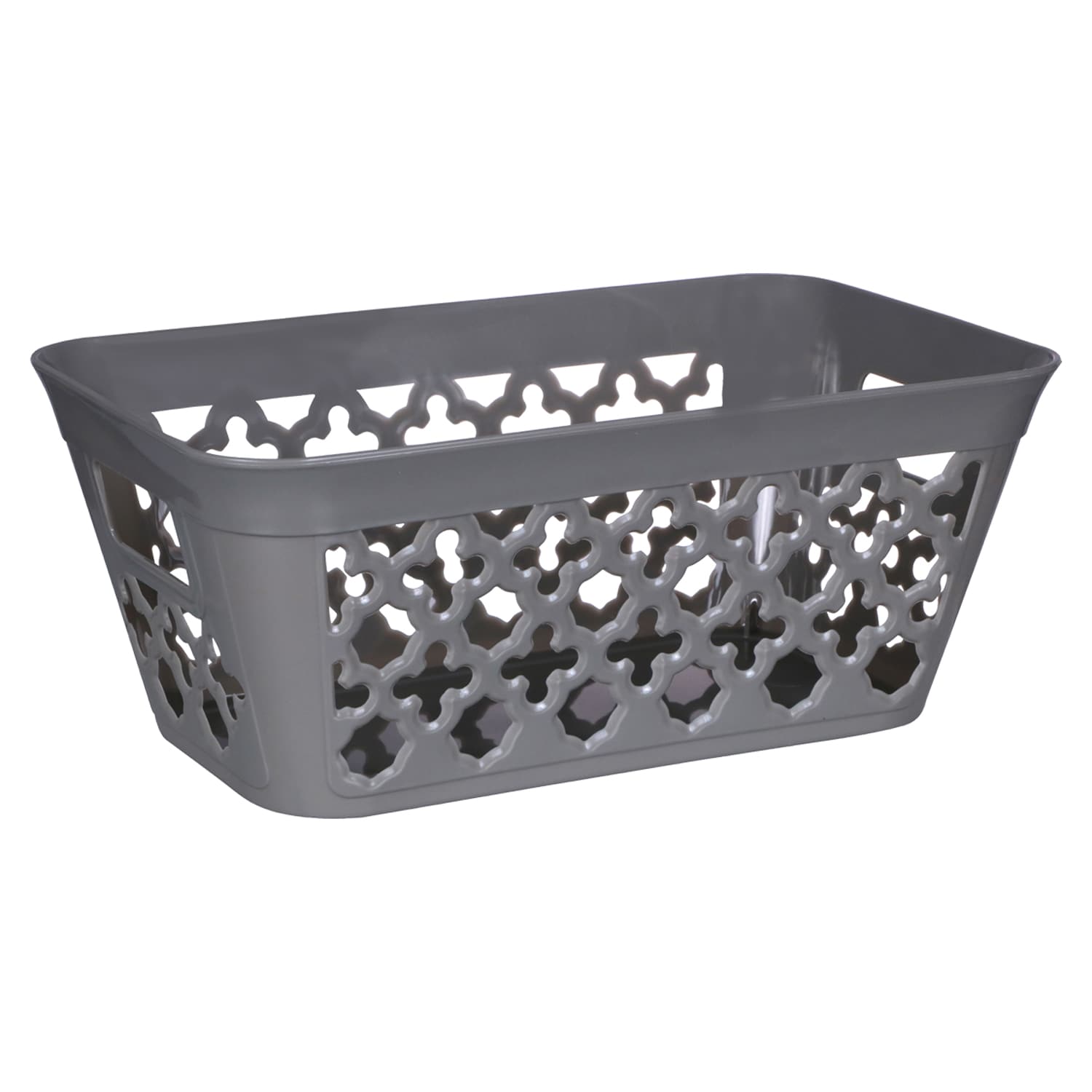 Bulk Large Rectangular Slotted Plastic Storage Baskets at