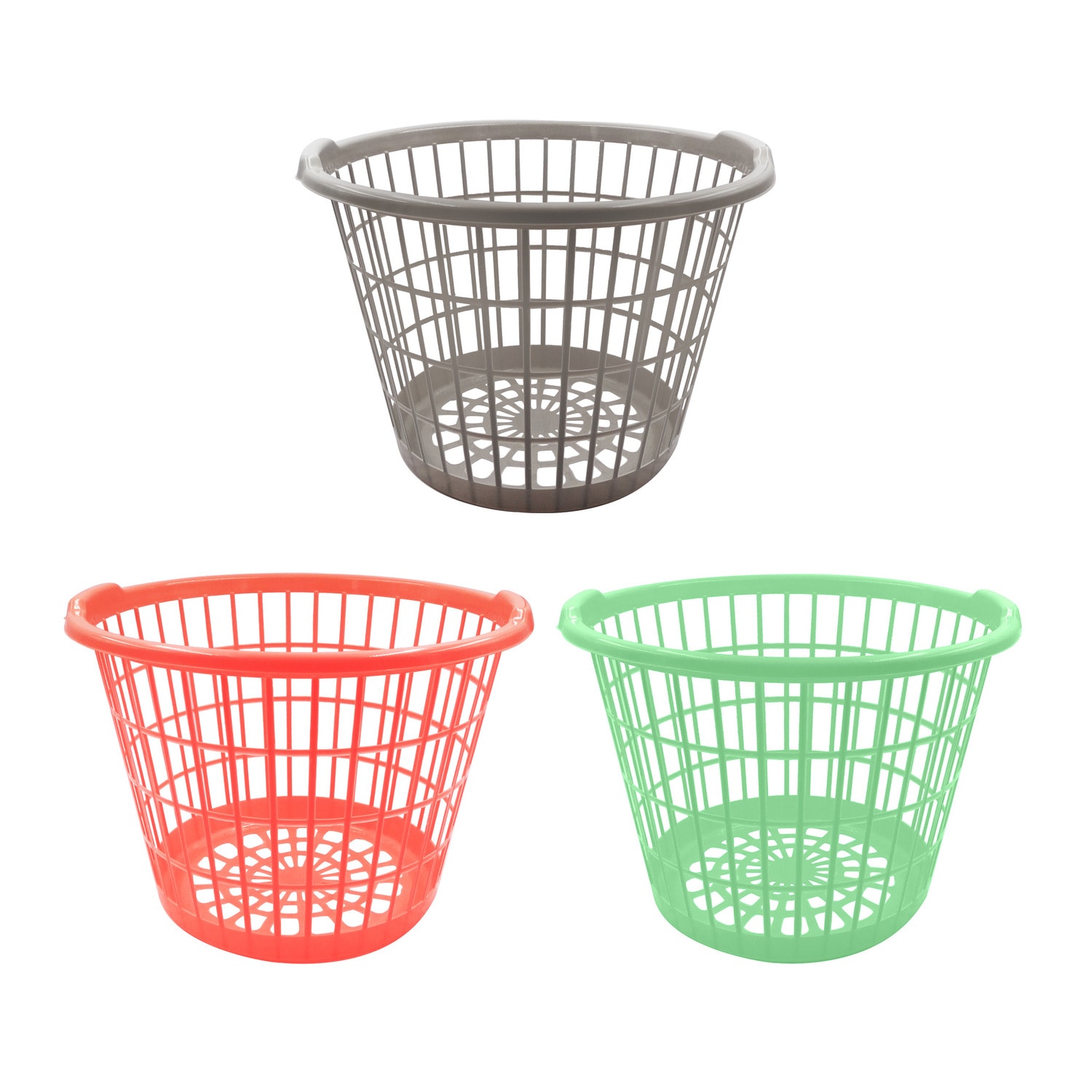 Bulk Large Rectangular Slotted Plastic Storage Baskets & Cash Back