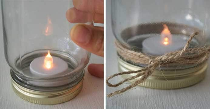 DIY Candleholders Glass Jars