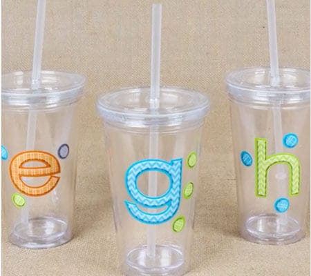 Amazing Abby - Alaska - 24-Ounce Insulated Plastic Tumblers (Set of 4),  Double-Wall Plastic Drinking Glasses, All-Clear Reusable Plastic Cups