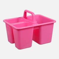 Pink 3-section storage caddy