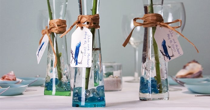 Personalized Tapered Glass Stem Vase Favors Dollar Tree