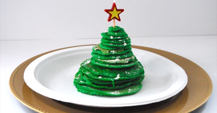 How to make Festive Green Christmas Pancakes