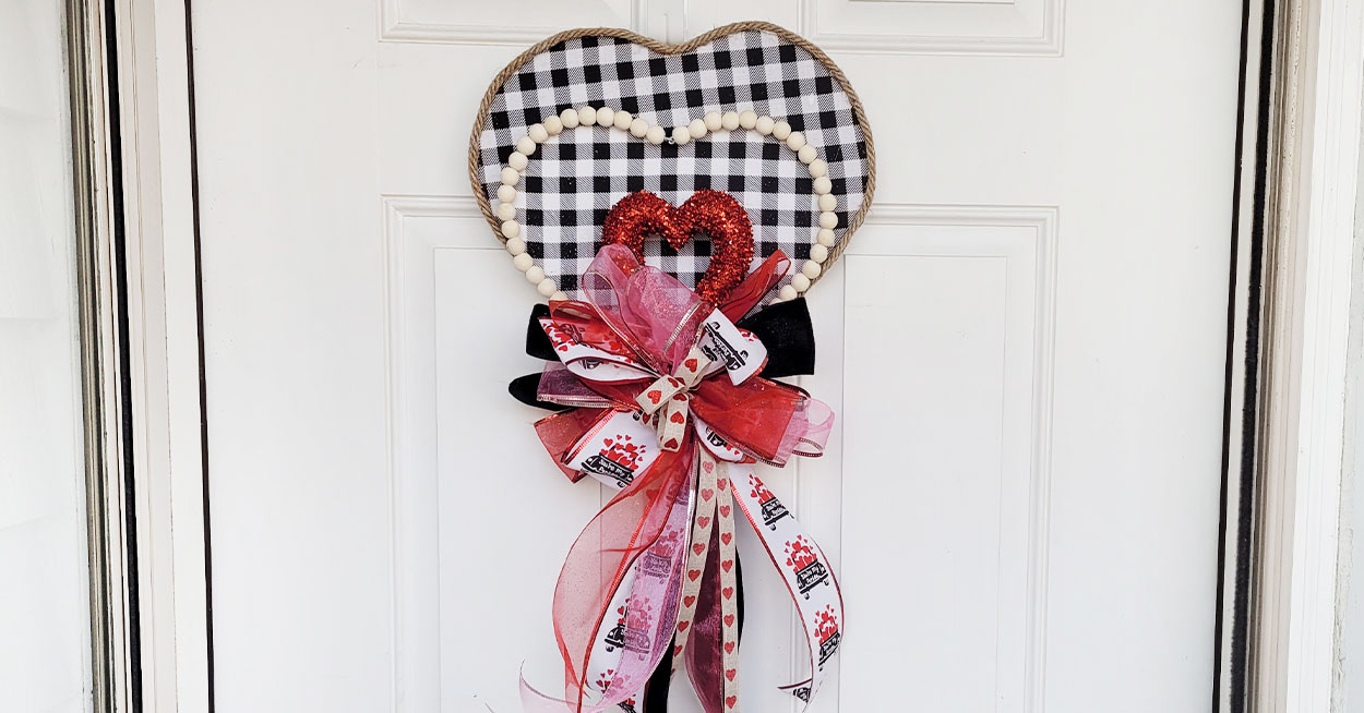 Valentine's Door Hanger Personalized Door Hanger Heart Door Decor  Valentine's Day Wreath Valentines Decor Valentines Decorations 
