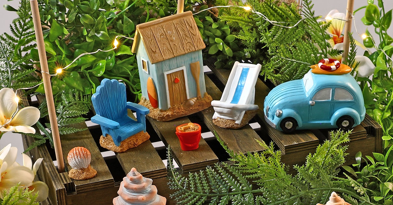 This Way to the Beach! Check Out the NEW Beach Fairy Garden Collection
